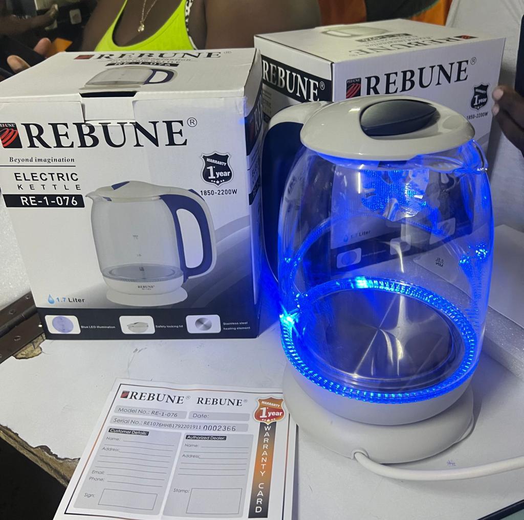 REBUNE ( RE-1-076) 1.7L ILLUMINATING  ELECTRIC KETTLE