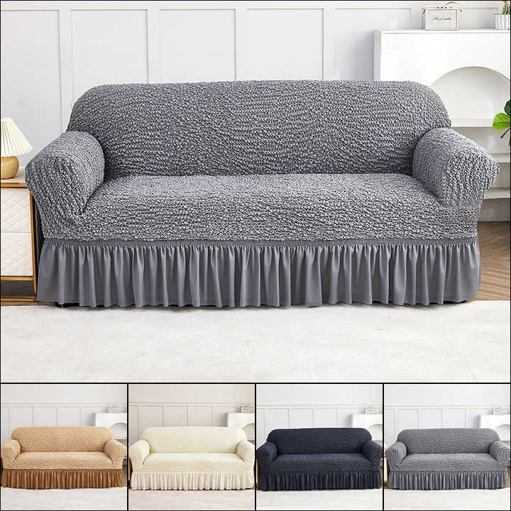 5 SEATER ELEGANT TURKEY SOFA SEAT COVERS (3:1:1) - transforms your coach to a stunning center piece, protects your sofa furniture daily wears and tears, kids, scratches from pets, dogs or spills