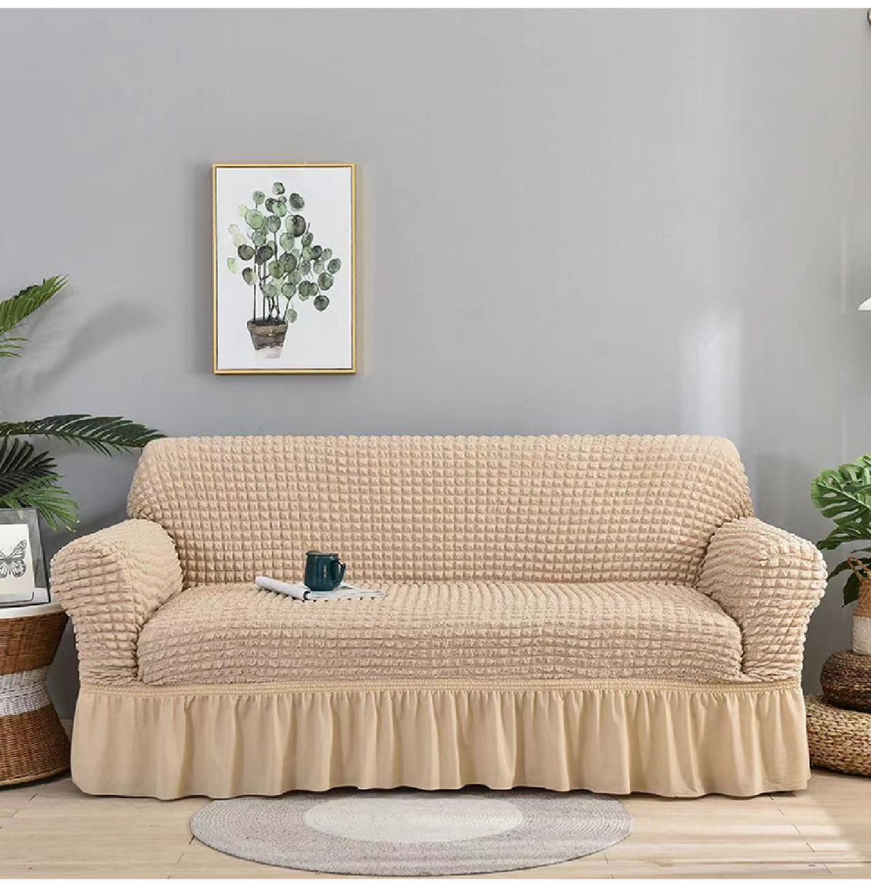 5 SEATER ELEGANT TURKEY SOFA SEAT COVERS (3:1:1) - transforms your coach to a stunning center piece, protects your sofa furniture daily wears and tears, kids, scratches from pets, dogs or spills