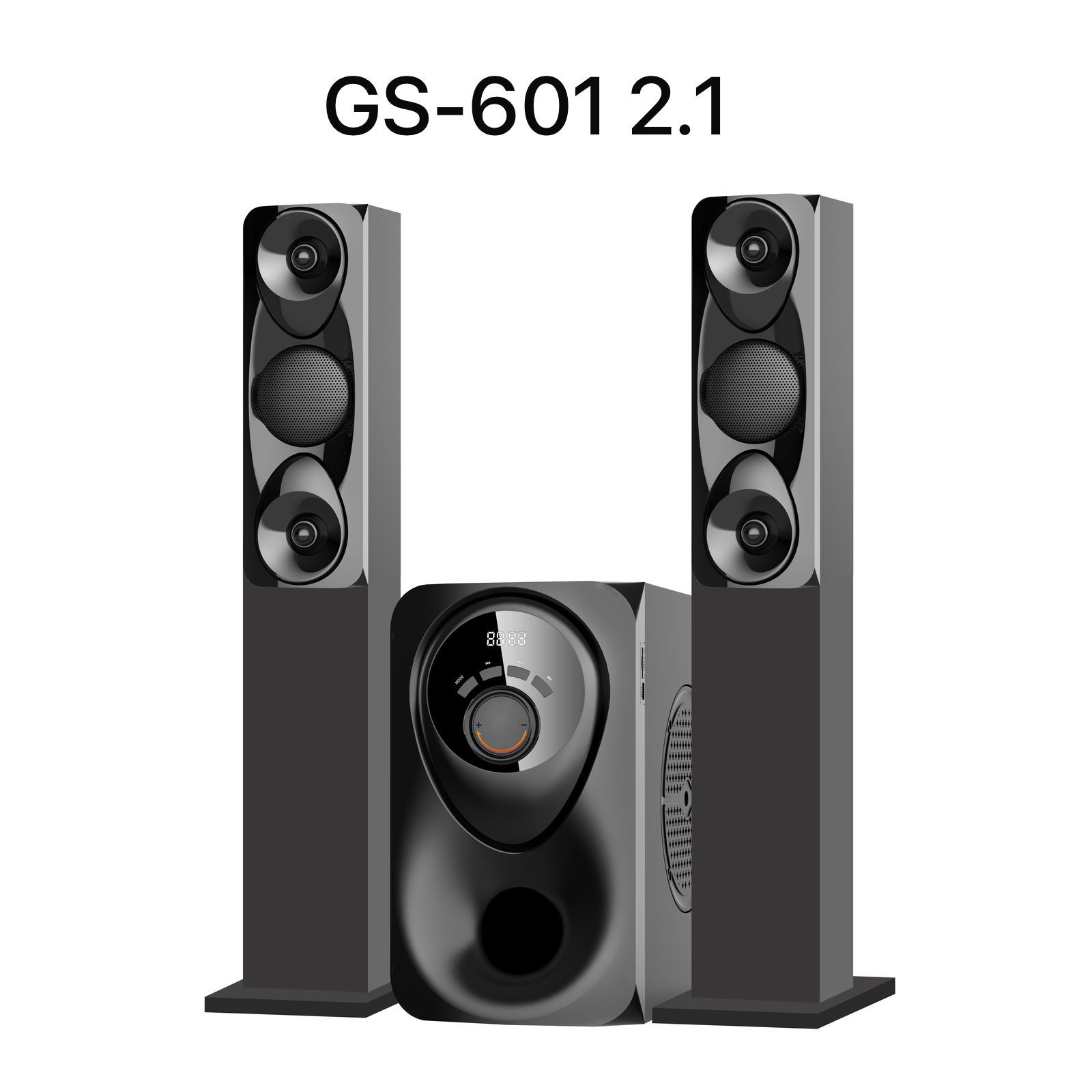 2.1 CH MULTIMEDIA SPEAKER. Globalstar GS-601 2.1ch Tall Boy Speaker System – Powerful Bass, Multimedia Ready
