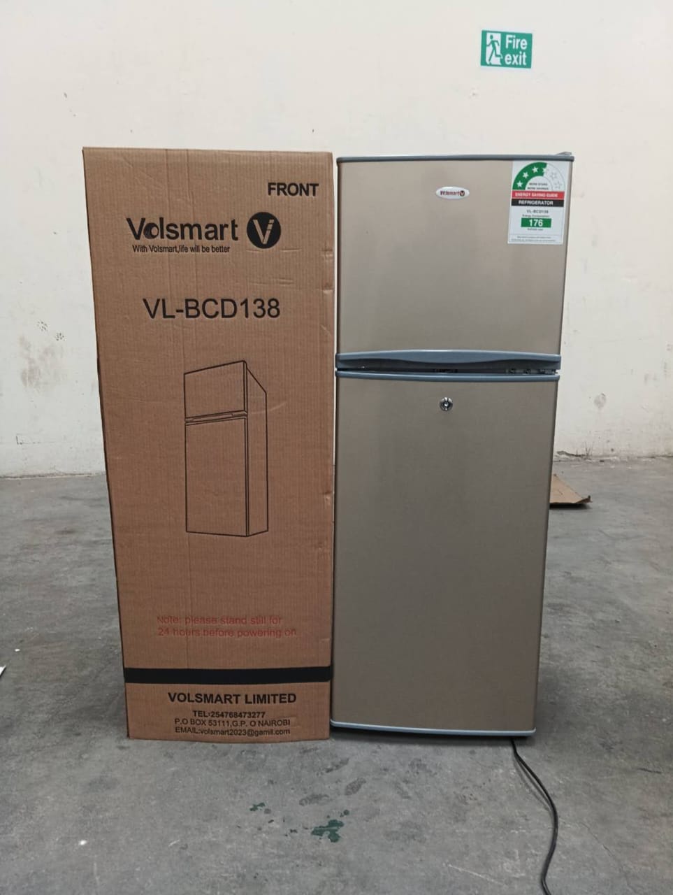 Volsmart 138L  Energy Saving Double Doors Refrigerator (VL-BCD138)