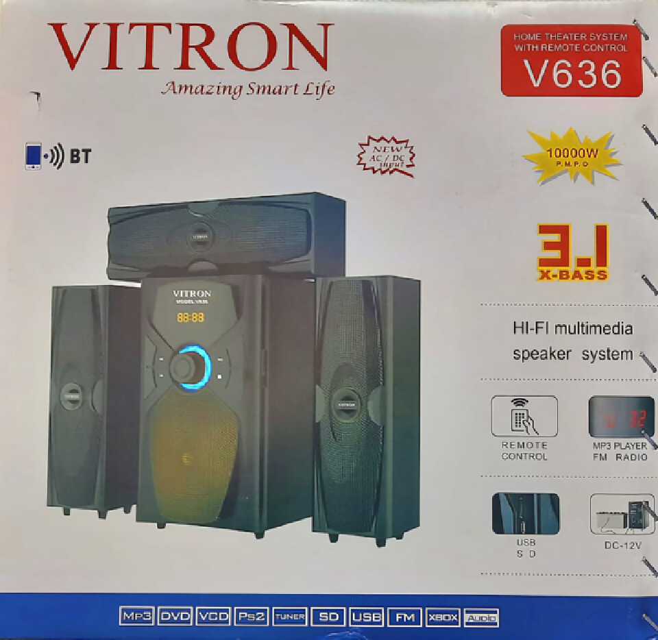 VITRON V636 SUPERSOUND MULTIMEDIA SPEAKER SYSTEM -FM/BT/USB