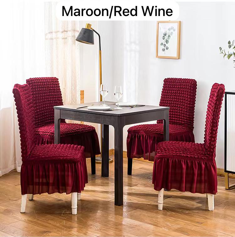 6 PCS SET OF DINING SEAT COVERS - They provide an elegant decor for your home with a slip cover, which is cotton, tailored and ultra soft.