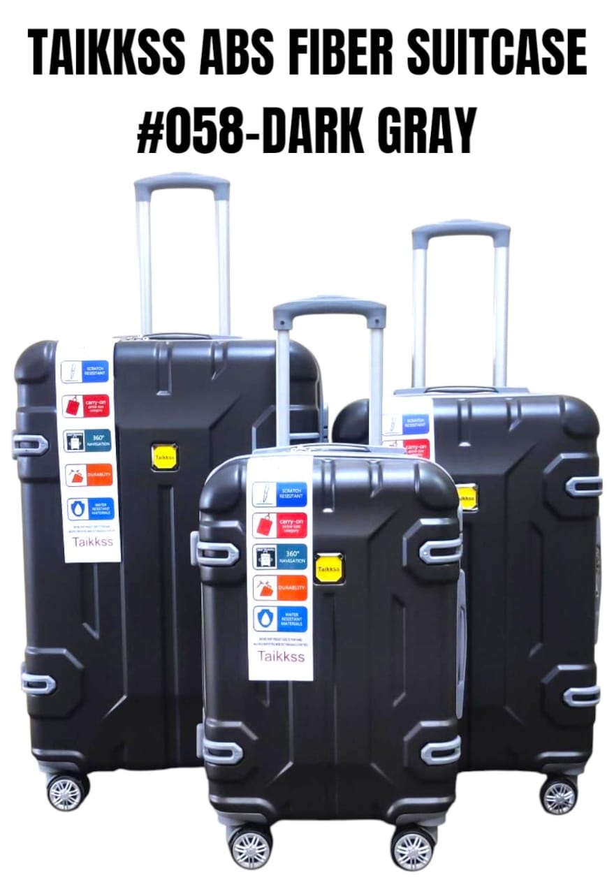 3 IN 1 TAIKKSS  ABS FIBER SUITCASE 058-12 (SIZE27)- Made of durable PVC material, Lightweight and easy to transport, Large suitcase, medium suitcase, and small carry-on suitcase