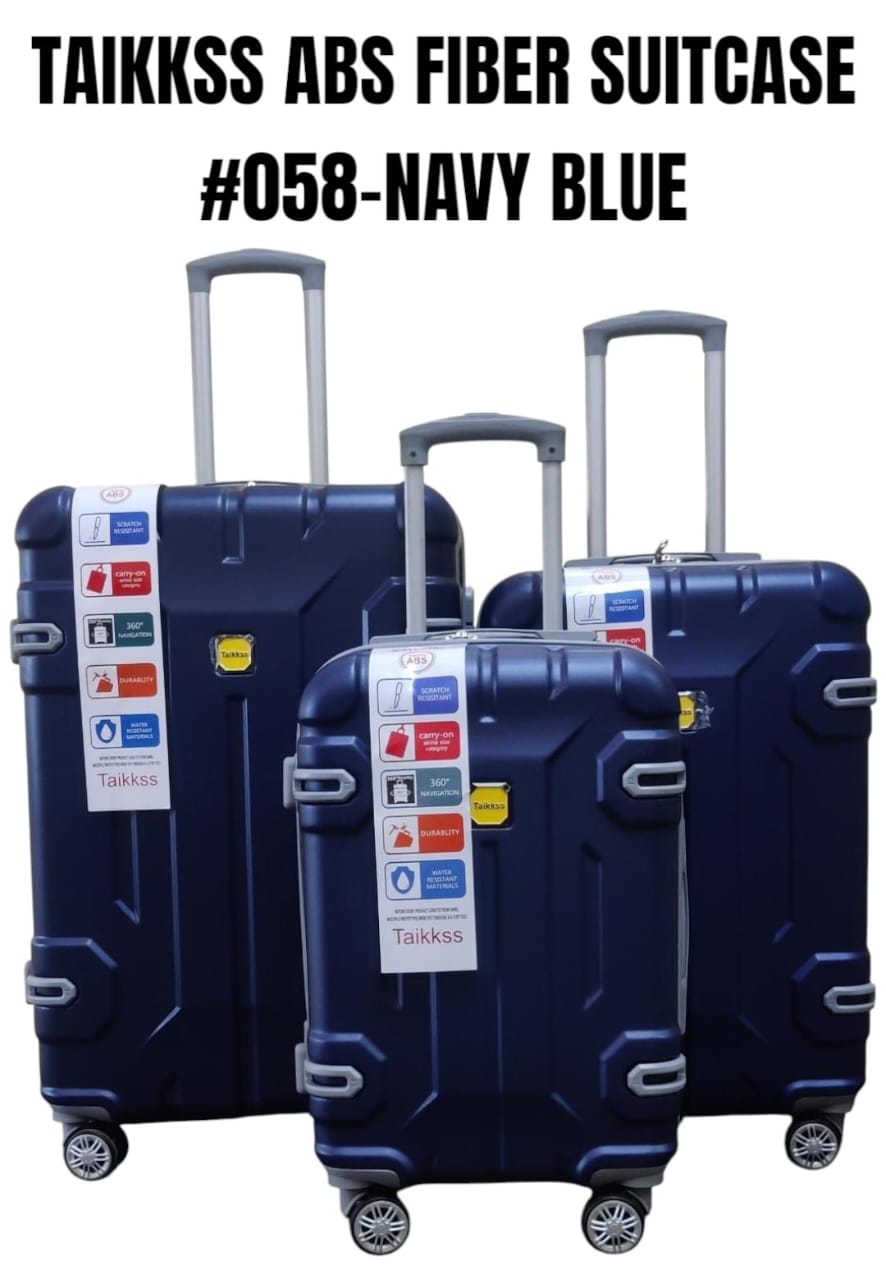 3 IN 1 TAIKKSS  ABS FIBER SUITCASE 058-12 (SIZE27)- Made of durable PVC material, Lightweight and easy to transport, Large suitcase, medium suitcase, and small carry-on suitcase