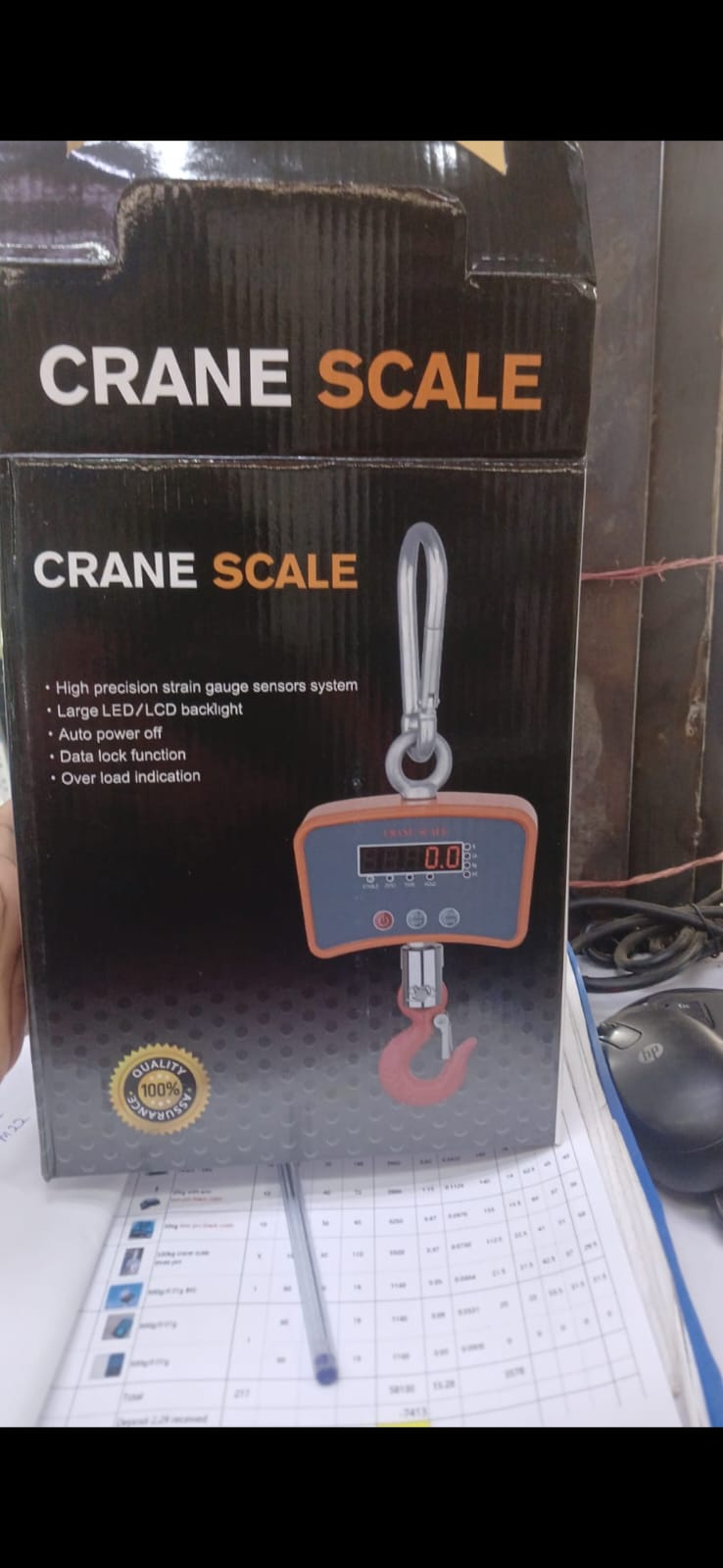 DIGITAL HANGING CRANE SCALE WITH ACCURATE SENSORS - With Hooks for Hanging Products to weigh, Outdoor Portable Weighing Scale.