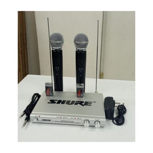 SHURE SH-500 WIRELESS MICROPHONE - Battery life of abut 6 hours non stop using 9V battery. It produces a Clear original sound quality