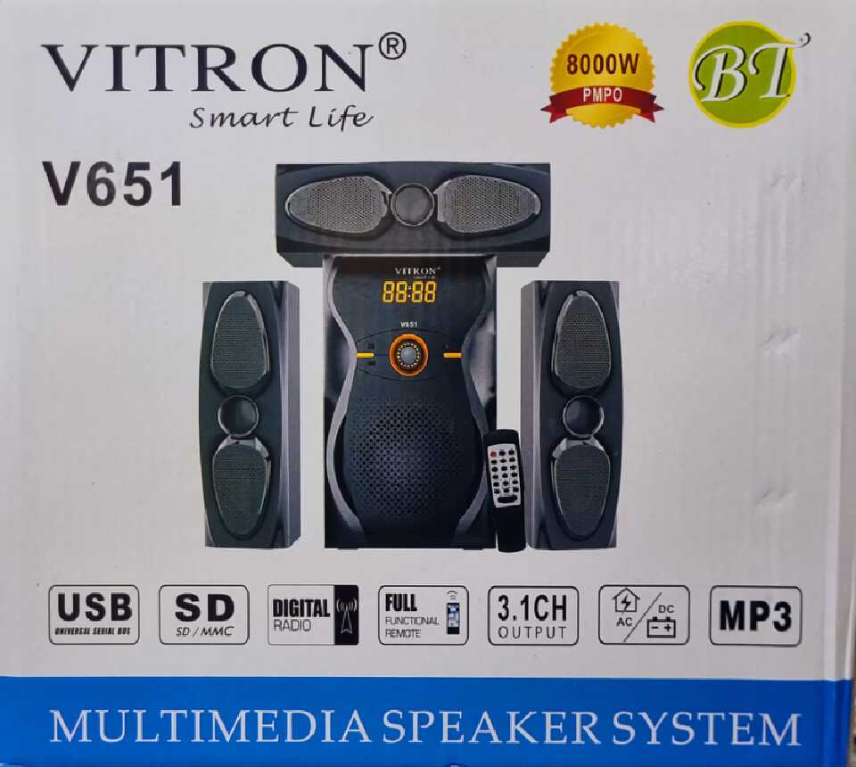VITRON V651 3.1Ch 8,000W Multimedia Speaker System/Subwoofer