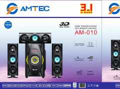 AMTEC AM-010 HOME THEATER SYSTEM - Hifi Multimedia Speaker System , With Remote Control.