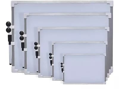 DOUBLE SIDED WHITE BOARD WITH MOVABLE STAND - 100% brand new and high quality, Dry erase single side whiteboard captures all your to-do's and notes , Dry erase whiteboard with alluminium frame.