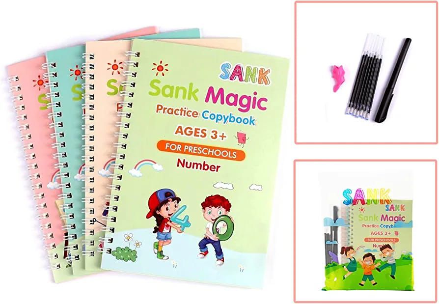 Kids Sank Reusable Practice Copybook With 10 Pen Refills