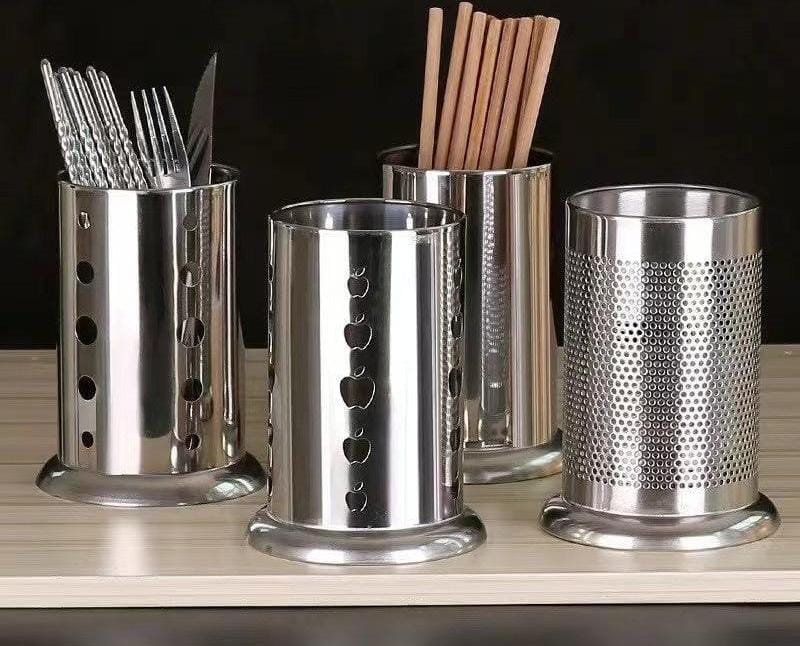 STAINLESS STEEL SPOON HOLDER -  Ideal for drying cutlery after washing Keeps your spoons, forks and knives in one place, Keeps Cutlery Organized.