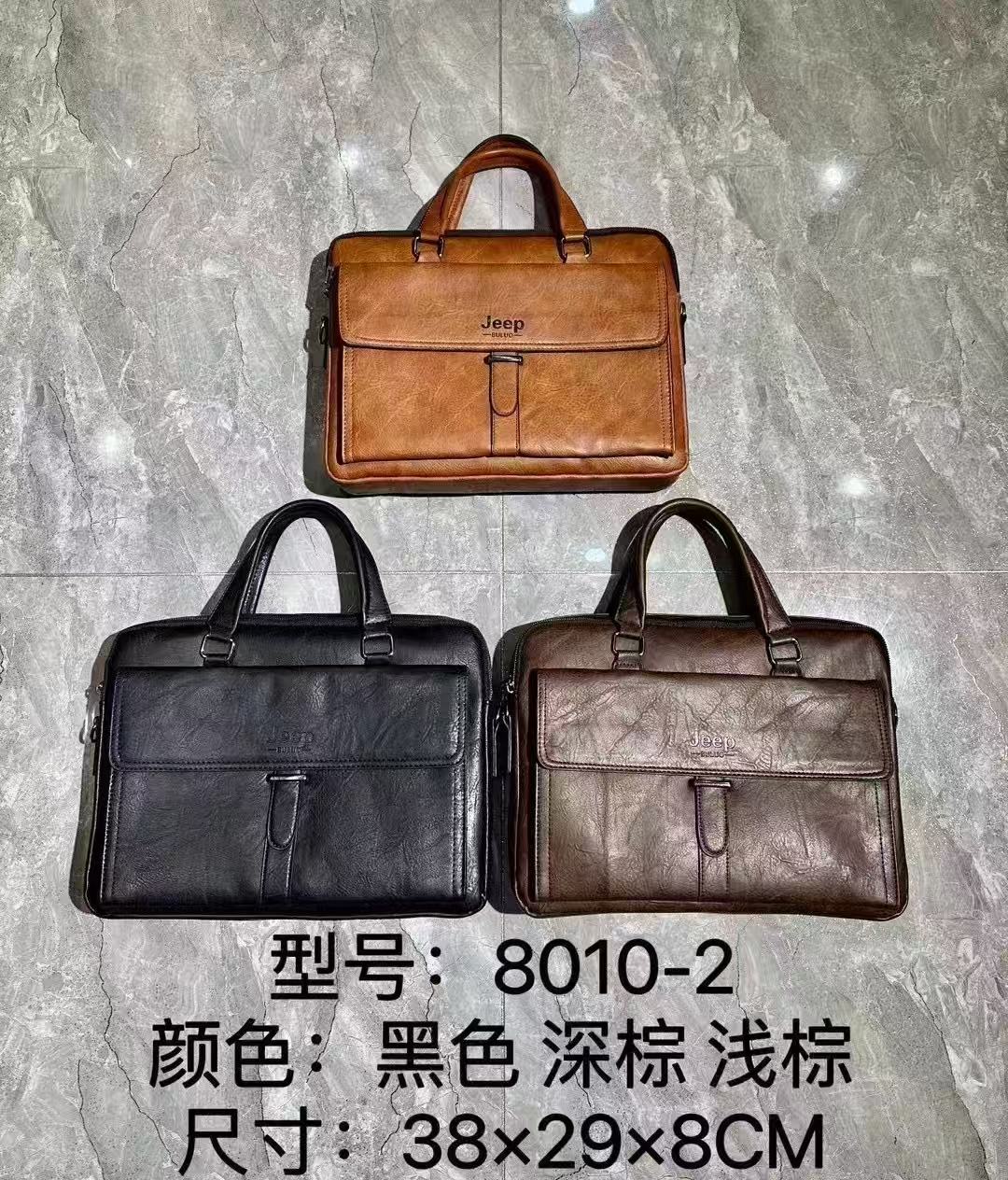 JEEP Leather Briefcase – Premium Laptop & Document Bag, Strong top handles and adjustable shoulder strap, Durable stitching for long-term everyday use, Professional, stylish and perfect for work.