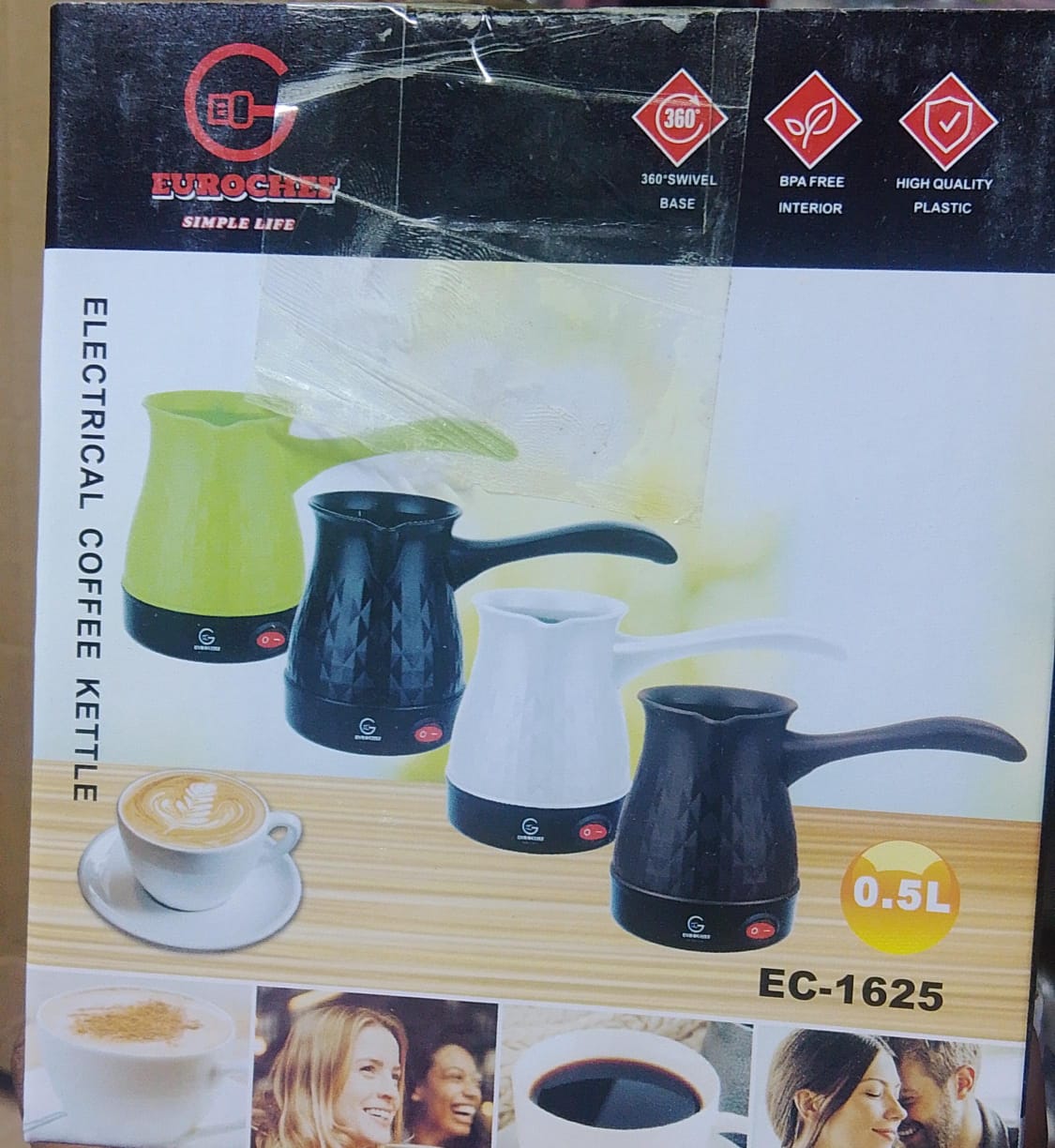 COFFEE MAKER. Eurochef 0.5 L Coffee Maker - Compact, space-saving design, perfect for small kitchens or offices, Easy operation for quick morning coffee or tea.
