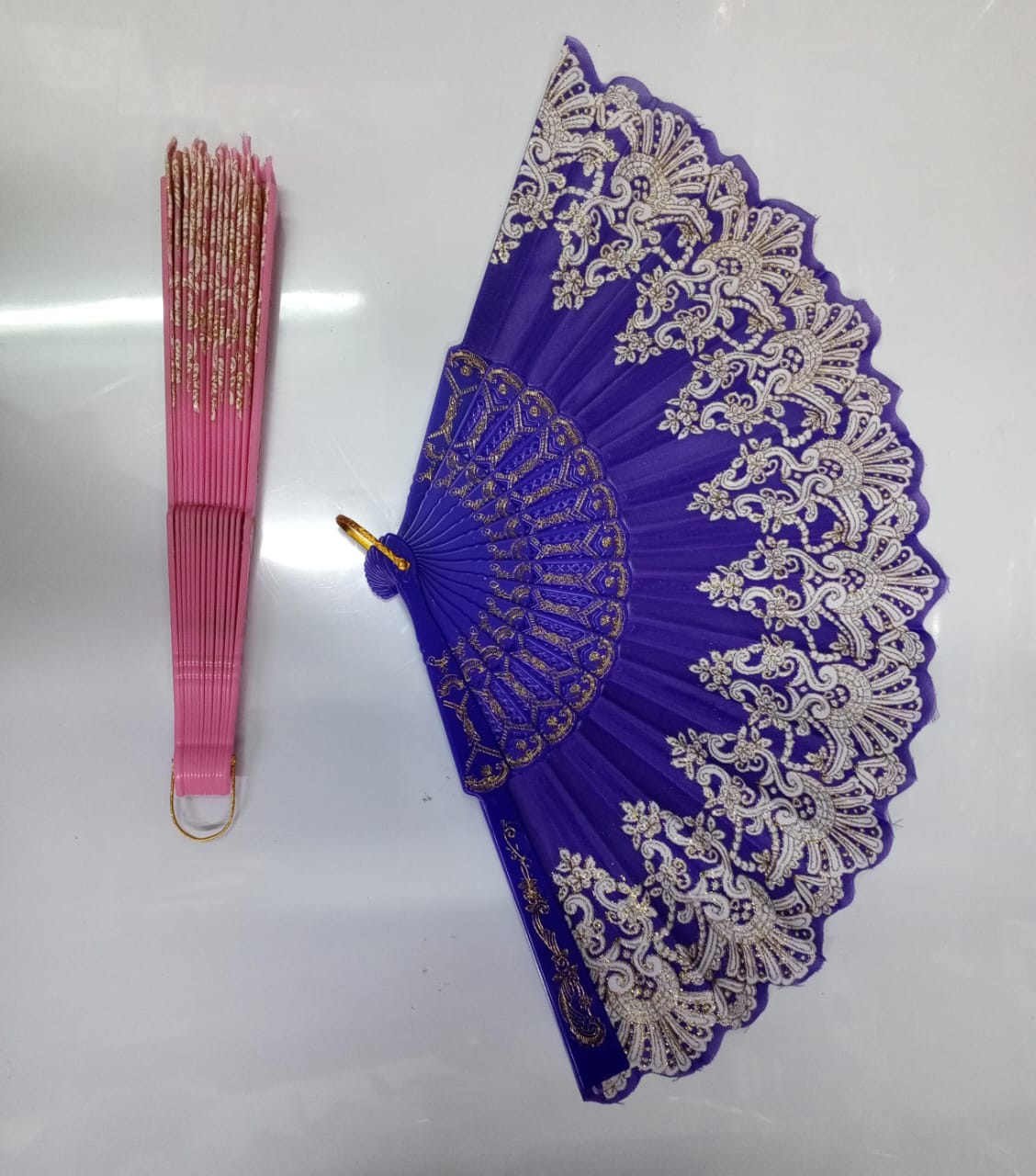 Plastic Fabric Hand Foldable Fan for Ladies and Men - Fan, Hand Fan, Foldable Fan, Plastic Fabric Hand Fan, Unilove Hand Fan.