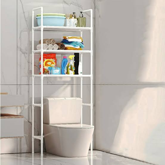 TOILET RACK. Over-the-Toilet Rack Organizer – Space-Saving Bathroom Storage Shelf, Fits neatly over standard toilet tanks, Multi-tier shelves for towels, toiletries & tissue.