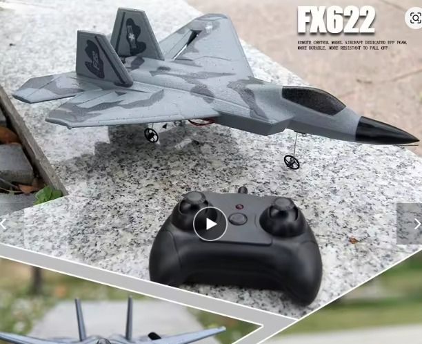 F-22 Raptor RC Plane – High-Speed Remote Controlled Jet ✈️🔥, Remote-controlled for easy flying and maneuvering, Durable construction, withstands crashes and rough play, High-speed performance.