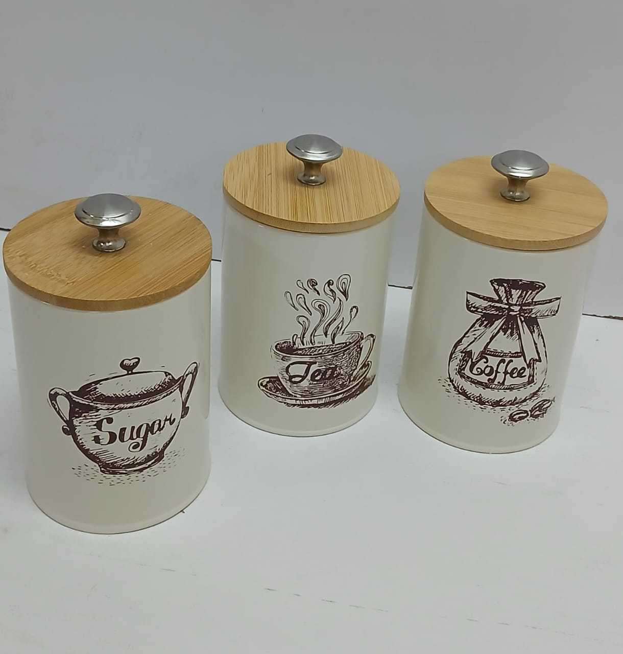 Airtight Sugar, Tea & Coffee Canisters – Freshness Guaranteed ☕🍬,  keeps sugar, tea, and coffee fresh longer, Durable material – strong and long-lasting, Stylish design .