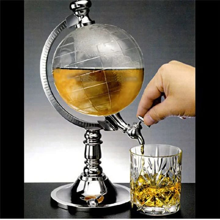 3.5 L  ACRYLIC GLOBE JUICE DISPENSER - transparent design, you can see the drink, and it is convenient to add drinks, faucet design, easy to pour wine; just twist it gently.