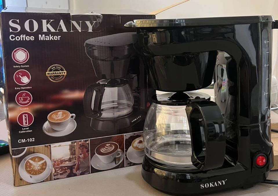 Sokany Coffee Maker Machine, Anti-drip device, safe and reliable, Not only can brew tea, but also can be used to cook coffee.