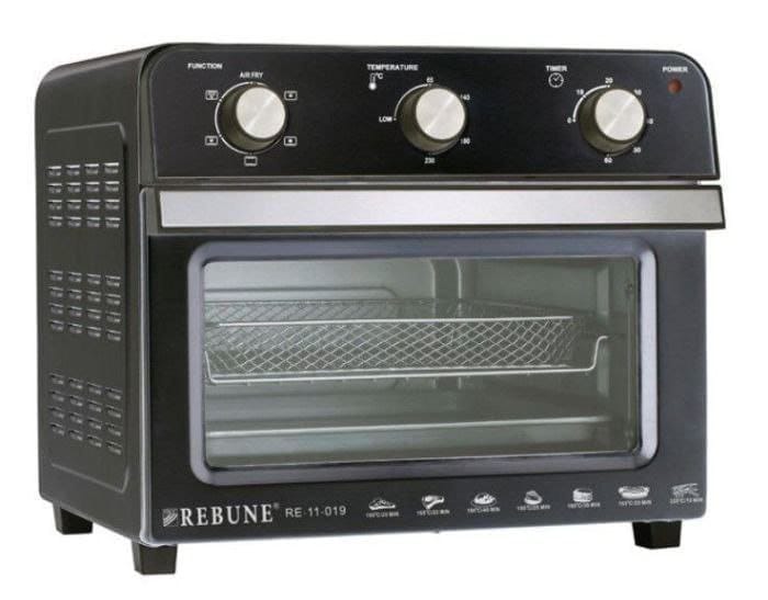 Rebune Air Fryer Oven, 22L With Rotisserie Function, Healthy way to fry foods without oil, With rotisserie function, With convection function With inner lamp.