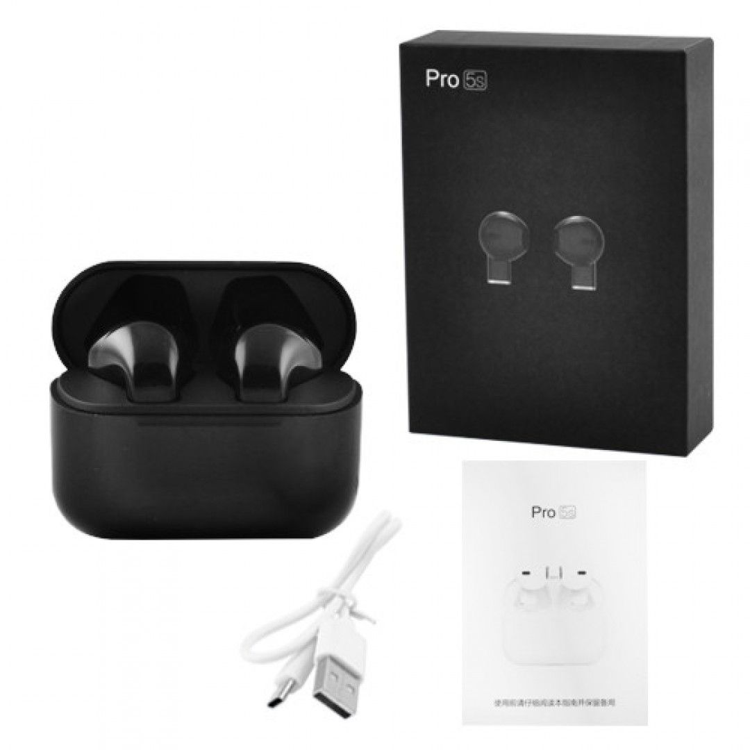 Pro5s Earpods - Premium Sound , Earphones With Touch Control, Noise Reduction, And Fast Charging Case