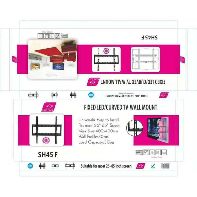 High Quality Home design 26'-63' SH 45F- Economy steel material  Fixed Tv Wall Mount