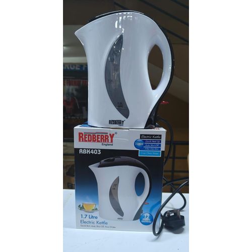 Redberry 1.7 Litres Electric Kettle Stainless Steel Fast Boil Automatic Shut-Off Cordless Water Boiler – Energy Efficient Home & Office Appliance