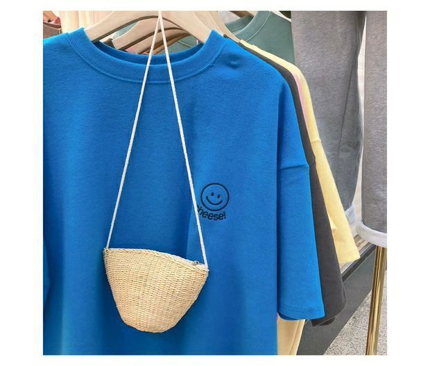 New product selection: Embroidered short sleeved T-shirt for women's Instagram fashion, 2024 summer outfit, new Korean loose plus size student T-shirt, Dongdaemun women's clothing