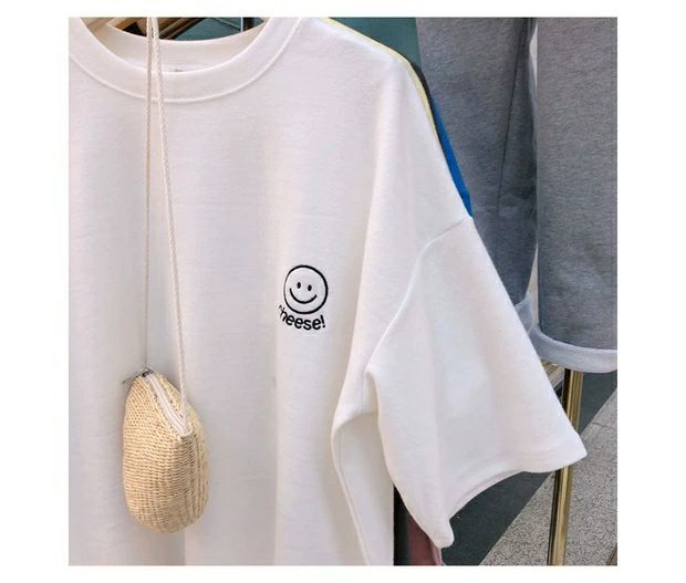 New product selection: Embroidered short sleeved T-shirt for women's Instagram fashion, 2024 summer outfit, new Korean loose plus size student T-shirt, Dongdaemun women's clothing