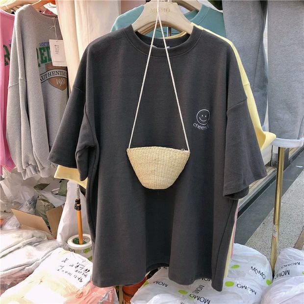 New product selection: Embroidered short sleeved T-shirt for women's Instagram fashion, 2024 summer outfit, new Korean loose plus size student T-shirt, Dongdaemun women's clothing