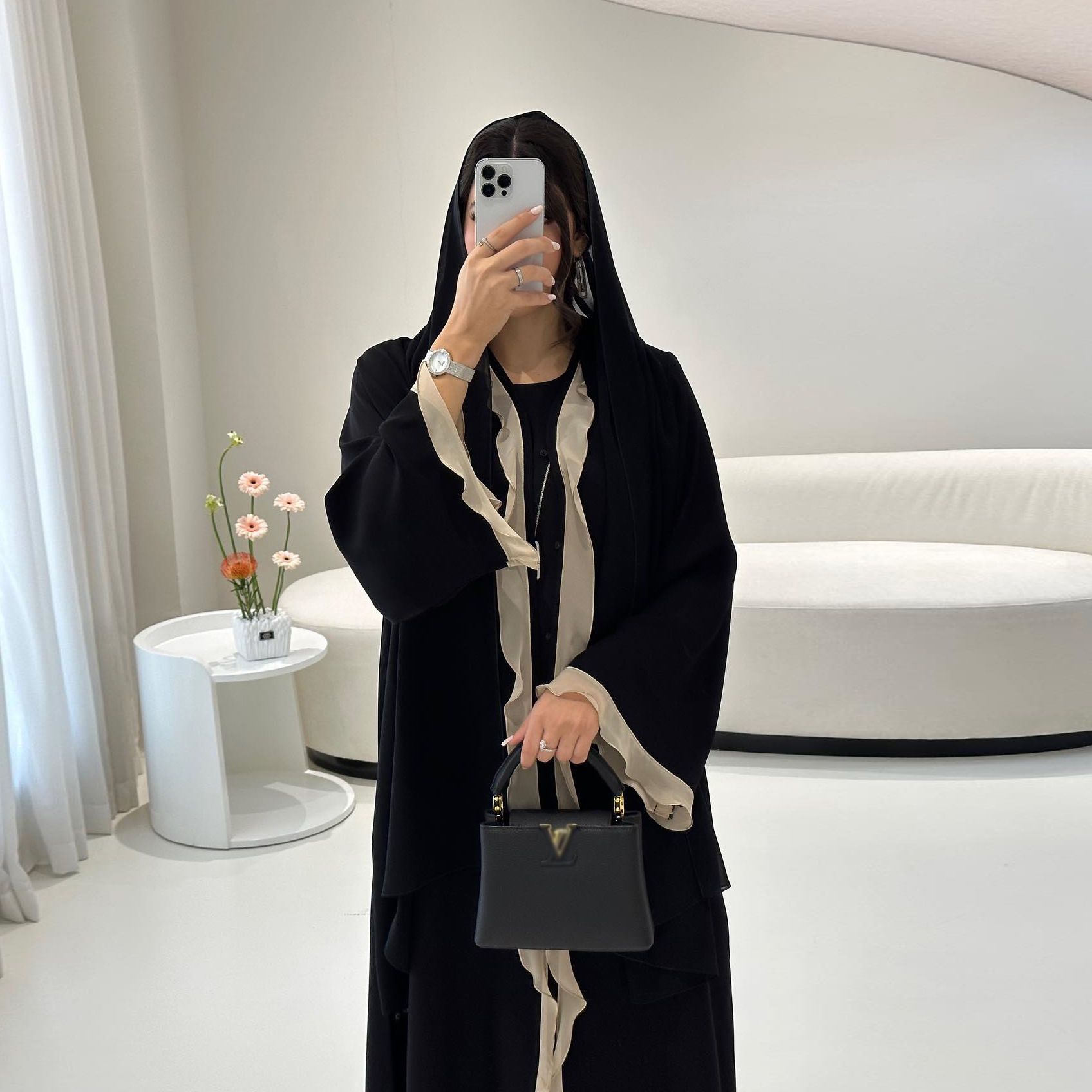 New products preferred MQ179 modest Türkiye ins High fashion ruffle decorated Muslim dress Abaya cardigan