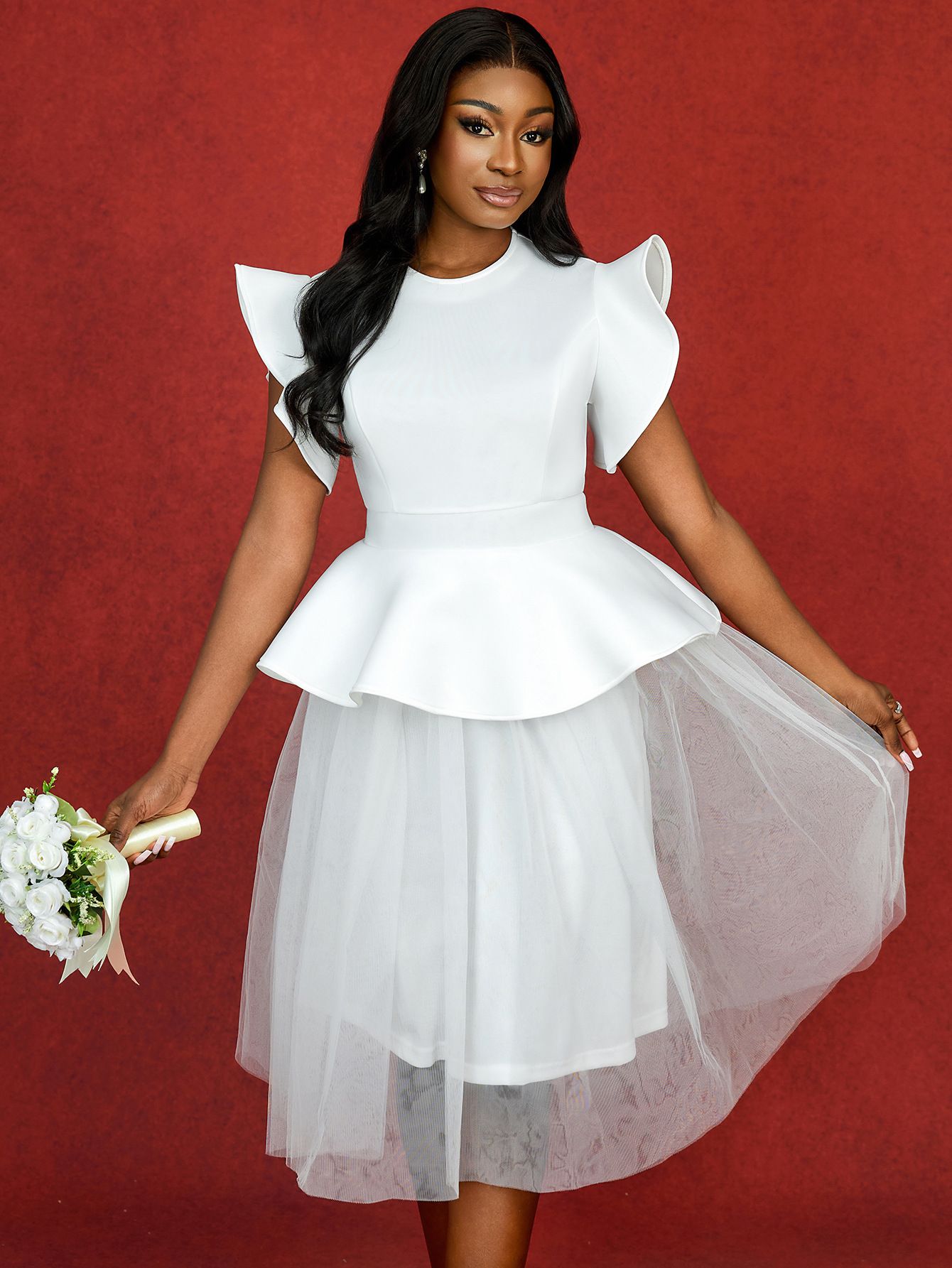 New Product Selection AM041119 Cross border New Mesh Puff Skirt Cake Skirt Party Cocktail Party Wedding Host Dress Dress