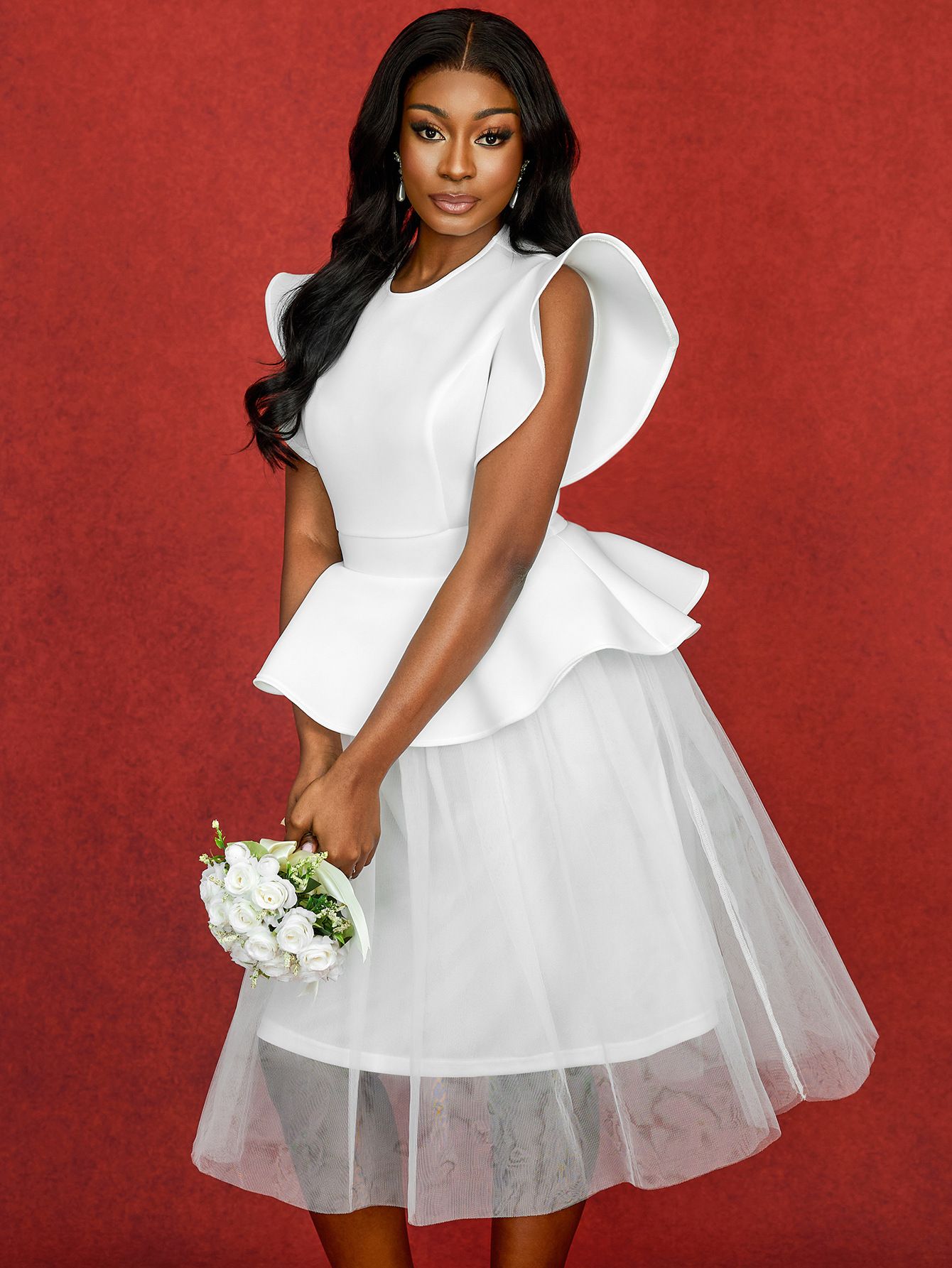 New Product Selection AM041119 Cross border New Mesh Puff Skirt Cake Skirt Party Cocktail Party Wedding Host Dress Dress
