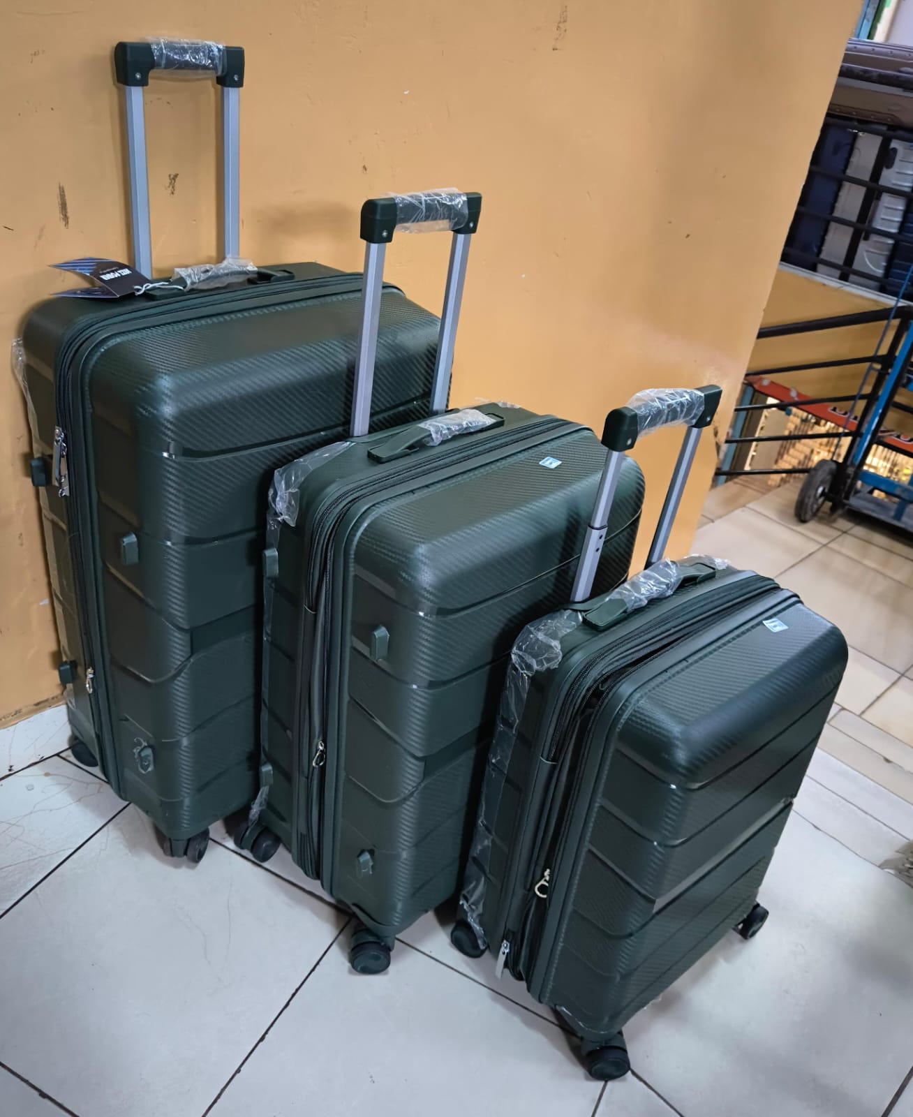 Unbreakable Rubber PP 3-in-1 Suitcase Set - Beautiful Colors, Lightweight, Scratch-Resistant with 360° Wheel Rotation & Easy-to-Lock 3-Digit Combination Code