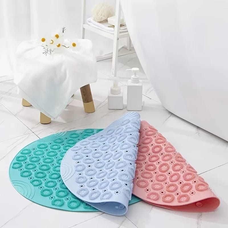 55x55cm Non-Slip Anti-Skid Round Bath & Shower Mat - Safety and Comfort Combined