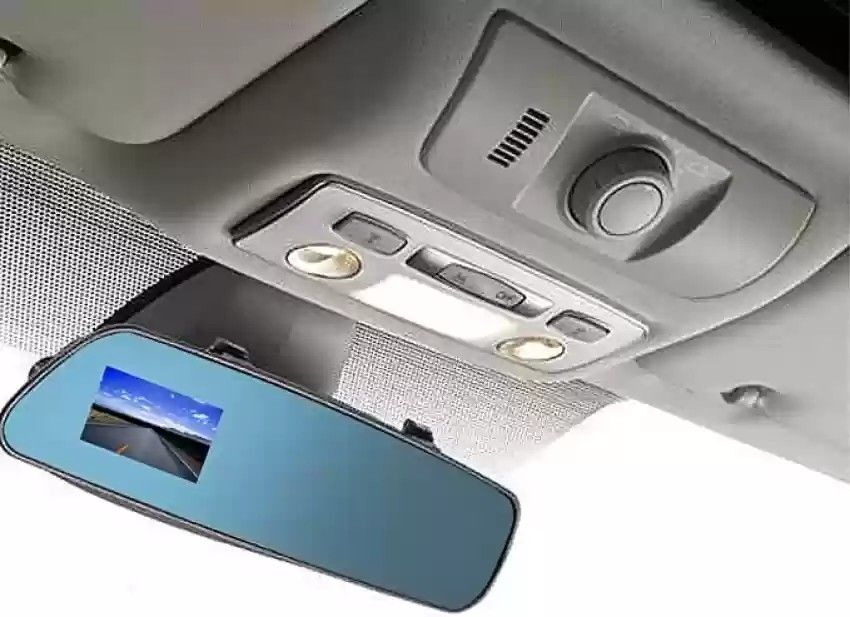 Full HD 1080P Dual Dash Camera | Mirror Car DVR with Rearview & Reverse Front Back Recorder