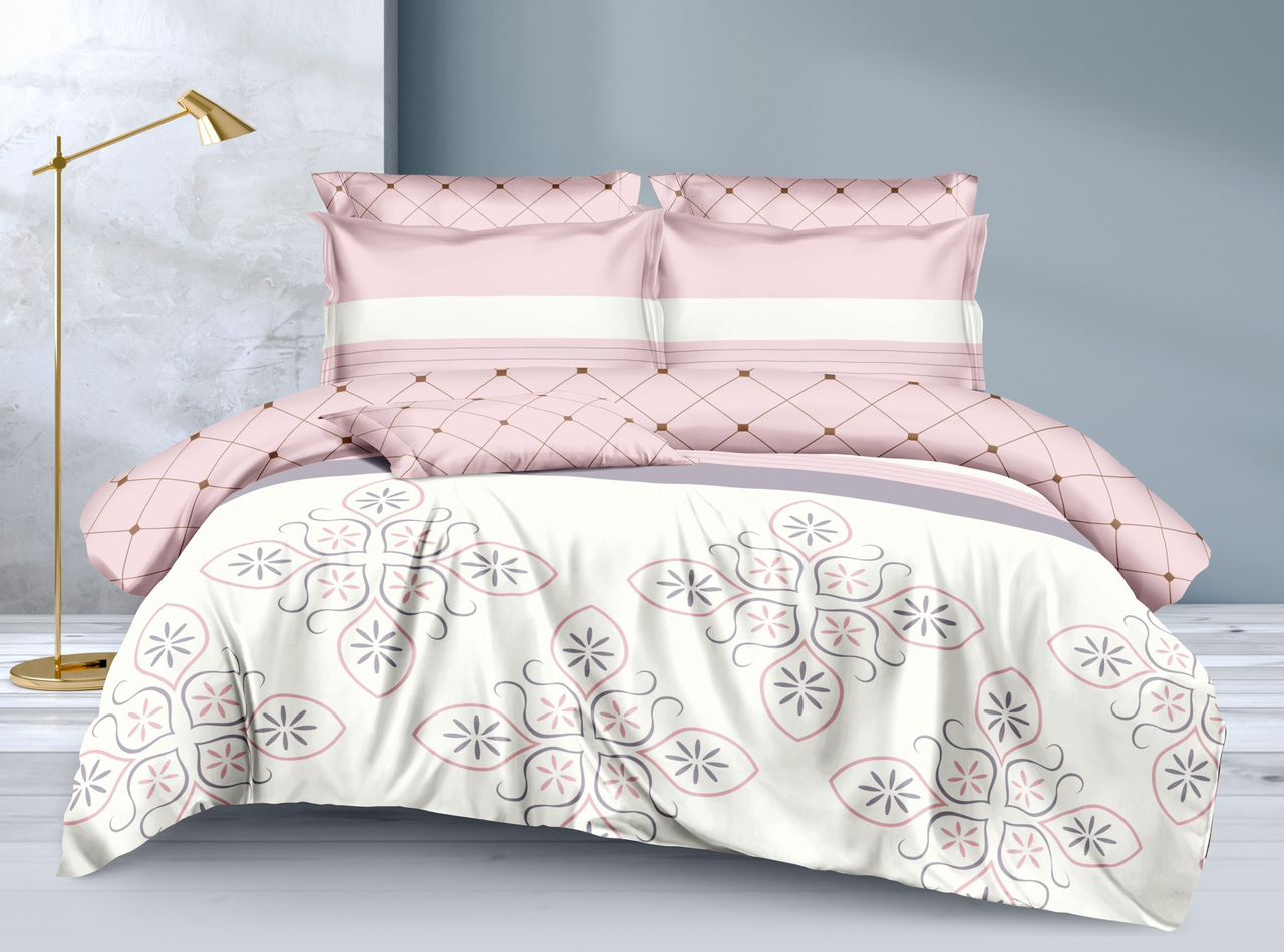 12-Piece Cotton Duvet Set – 6x7 Size with Duvet, Flat & Fitted Sheets, 4 Pillow Cases, Sausage Pillow, 2 Throw Pillows