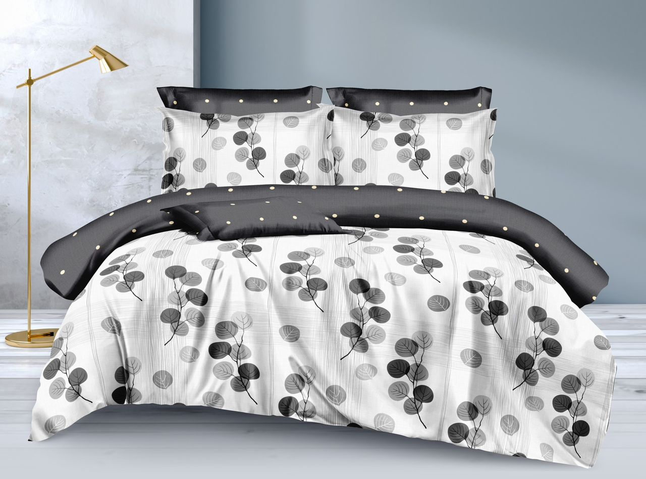 12-Piece Cotton Duvet Set – 6x7 Size with Duvet, Flat & Fitted Sheets, 4 Pillow Cases, Sausage Pillow, 2 Throw Pillows
