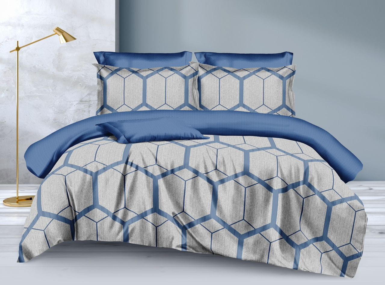 12-Piece Cotton Duvet Set – 6x7 Size with Duvet, Flat & Fitted Sheets, 4 Pillow Cases, Sausage Pillow, 2 Throw Pillows