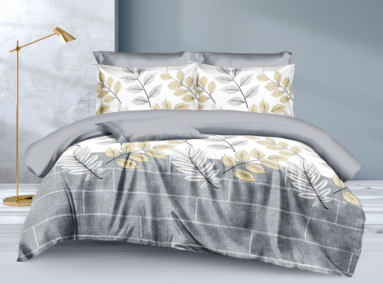 12-Piece Cotton Duvet Set – 6x7 Size with Duvet, Flat & Fitted Sheets, 4 Pillow Cases, Sausage Pillow, 2 Throw Pillows