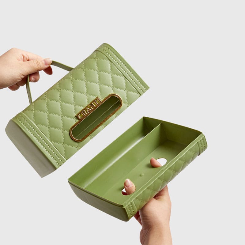 Fashion Desktop Tissue Box Cover Plastic Tissue Box Holder Rectangular Tissue Box Cover Tissue Case for Bathroom Refillable
