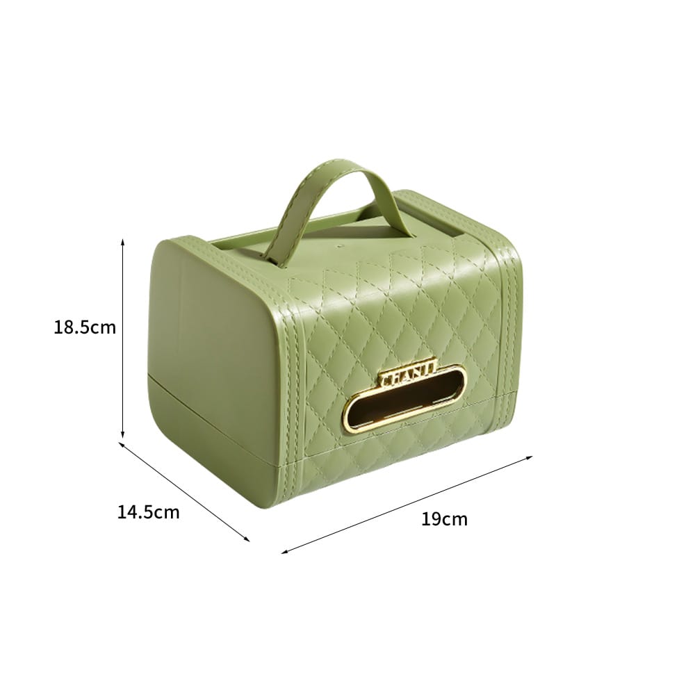 Fashion Desktop Tissue Box Cover Plastic Tissue Box Holder Rectangular Tissue Box Cover Tissue Case for Bathroom Refillable