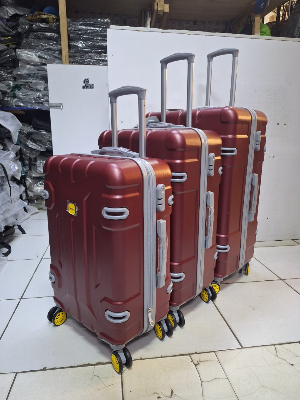 3-in-1 Lightweight Hard Shell Suitcase – 360° Wheels, ABS Fiber, Travel Ready