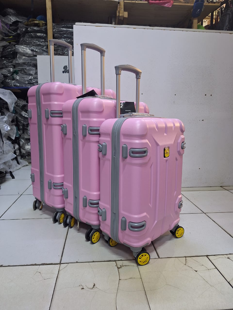 3-in-1 Lightweight Hard Shell Suitcase – 360° Wheels, ABS Fiber, Travel Ready