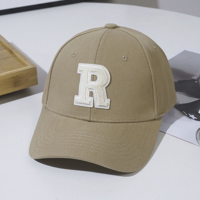 Spring and summer hot hat for women, letter labeled hardtop baseball cap, Korean version versatile casual couple duckbill cap, sun protection, simple and atmospheric, fashionable and versatile