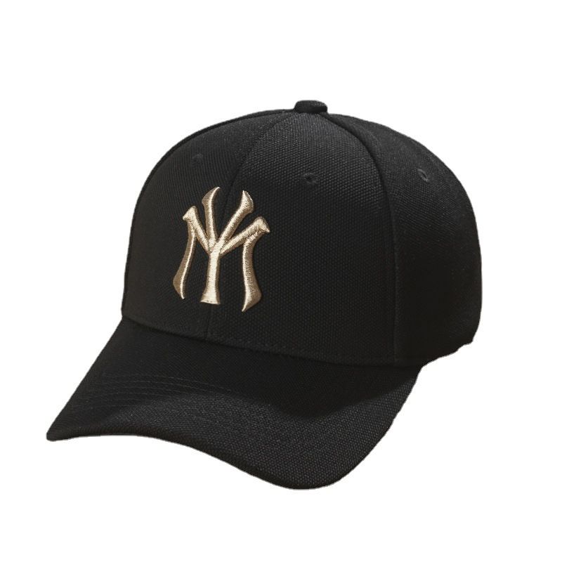 Summer new hat for women, deep top letter embroidered baseball cap, Korean style trendy breathable hard top sunshade and sun protection duckbill cap, popular solid color, simple and atmospheric