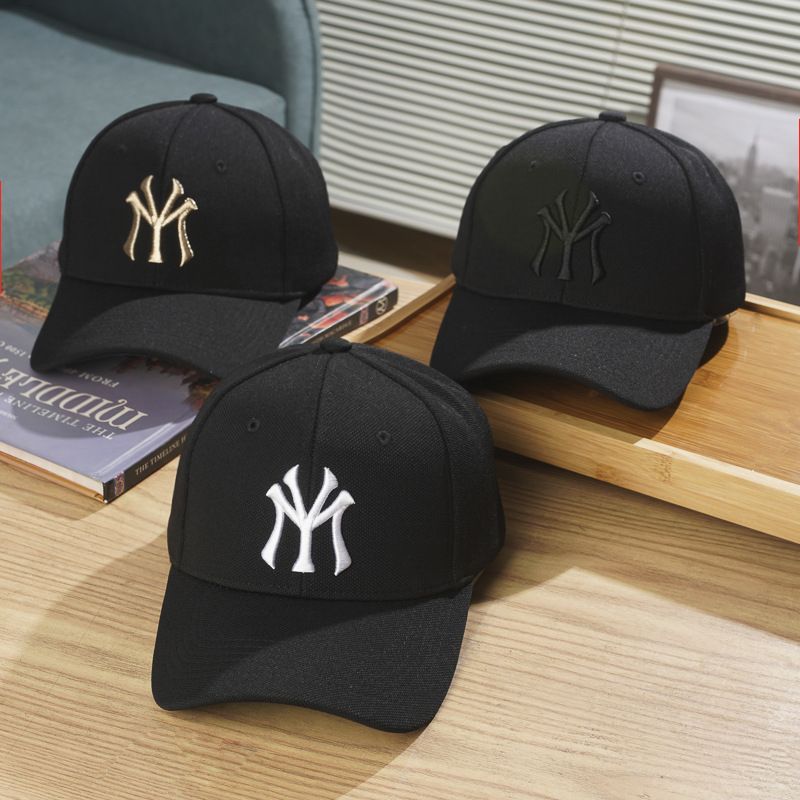 Summer new hat for women, deep top letter embroidered baseball cap, Korean style trendy breathable hard top sunshade and sun protection duckbill cap, popular solid color, simple and atmospheric