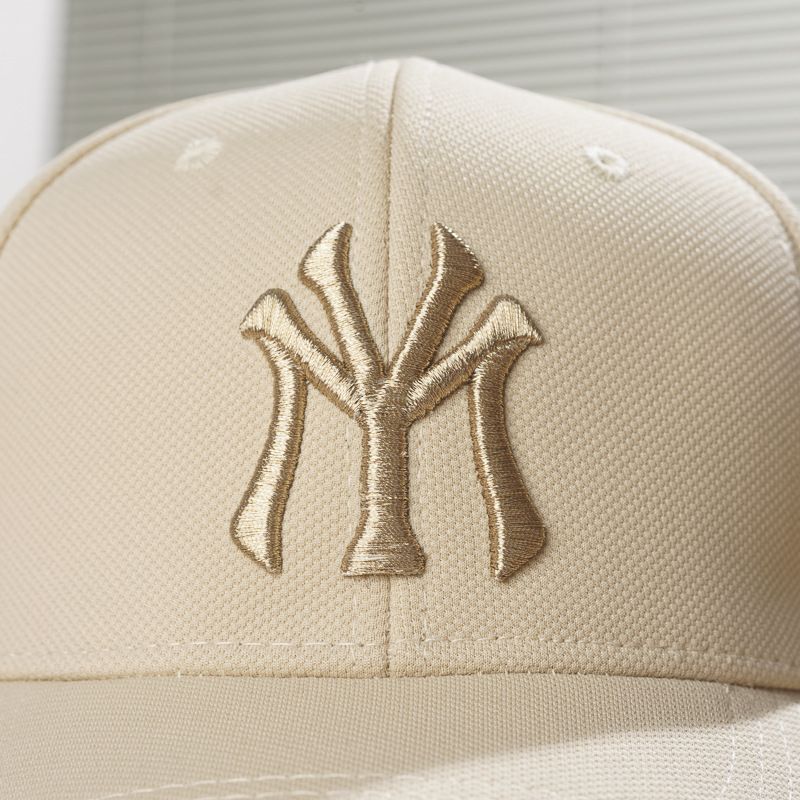 Summer new hat for women, deep top letter embroidered baseball cap, Korean style trendy breathable hard top sunshade and sun protection duckbill cap, popular solid color, simple and atmospheric