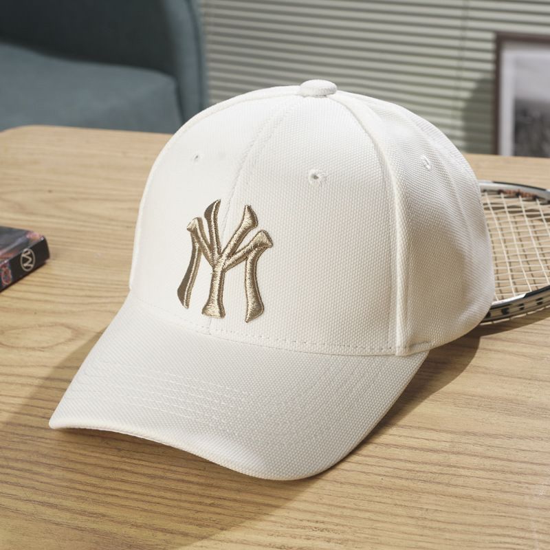 Summer new hat for women, deep top letter embroidered baseball cap, Korean style trendy breathable hard top sunshade and sun protection duckbill cap, popular solid color, simple and atmospheric